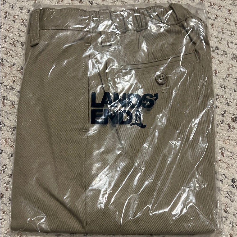 NWT Lands' End boys Khaki pants size 7